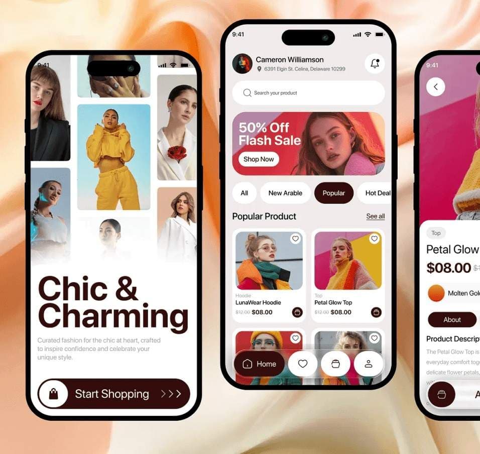Chic & Charming — UI/UX Design project by Octarnal
